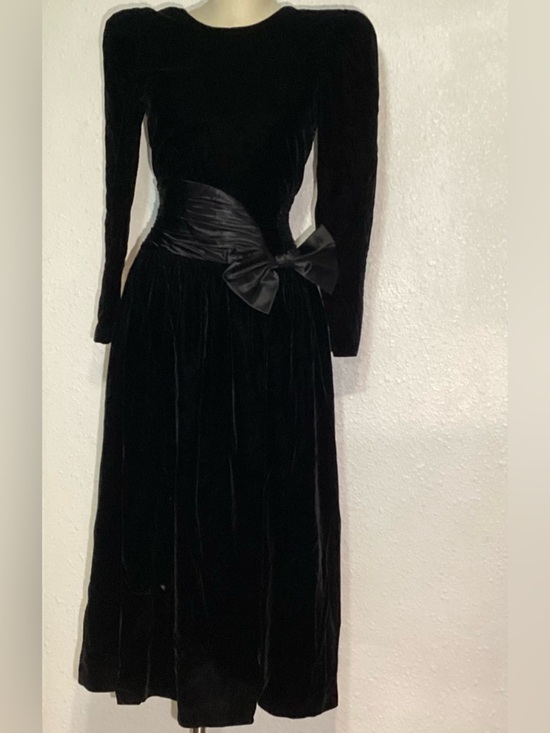 Depeche Dresses & Skirts - Depeche Mode vintage women’s black velvet formal dress 4